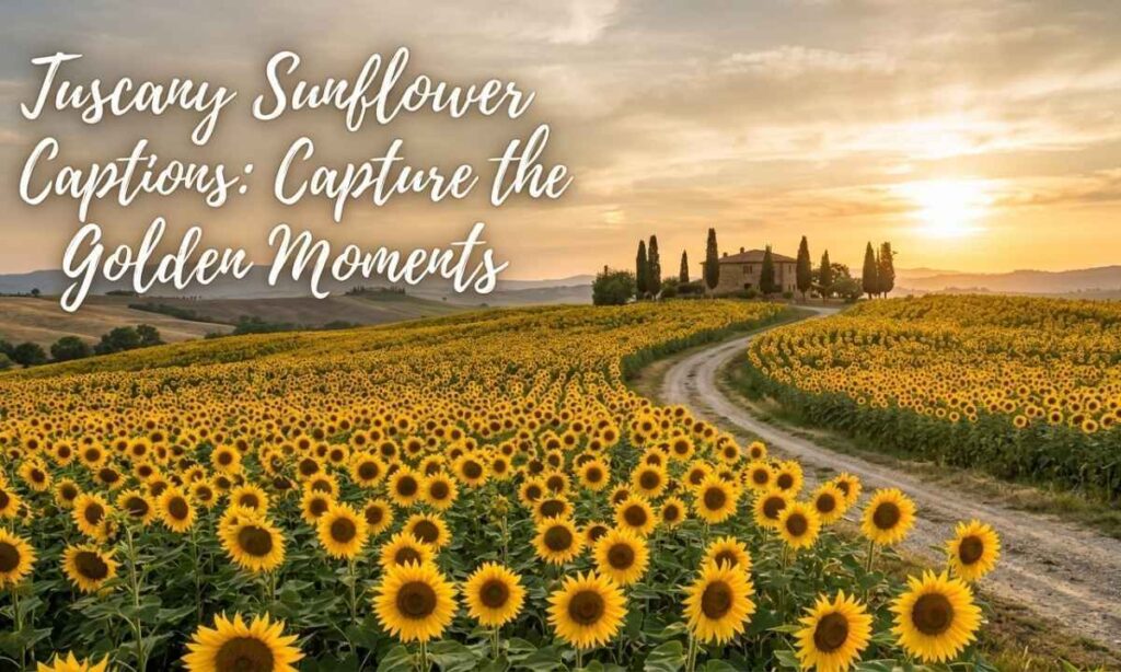 Tuscany Sunflower Captions