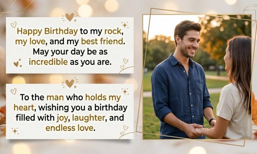 Two-Line Heart-Touching Birthday Wishes for Your Boyfriend