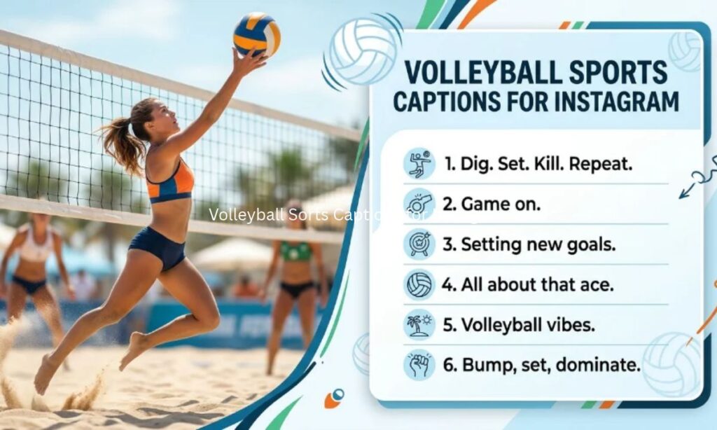 Volleyball Sports Captions for Instagram