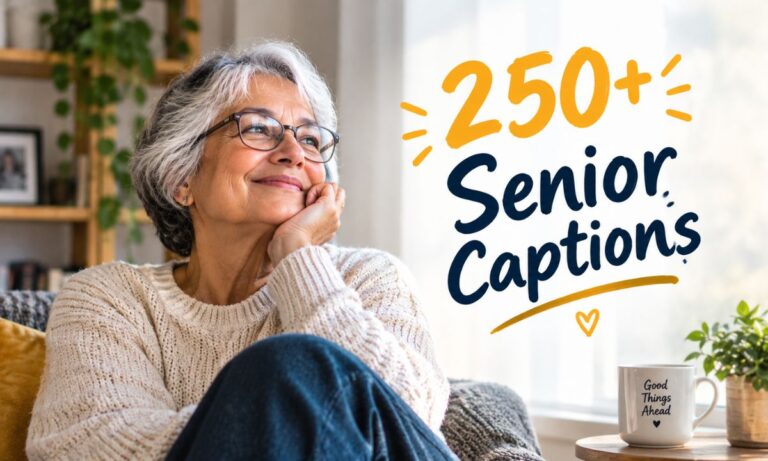 senior captions