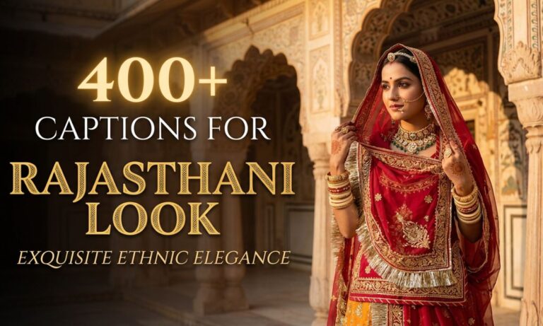 400+ Captions for Rajasthani Look_ Exquisite Ethnic Elegance
