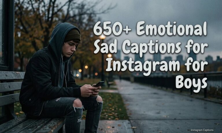 650+ Emotional Sad Captions for Instagram for Boys
