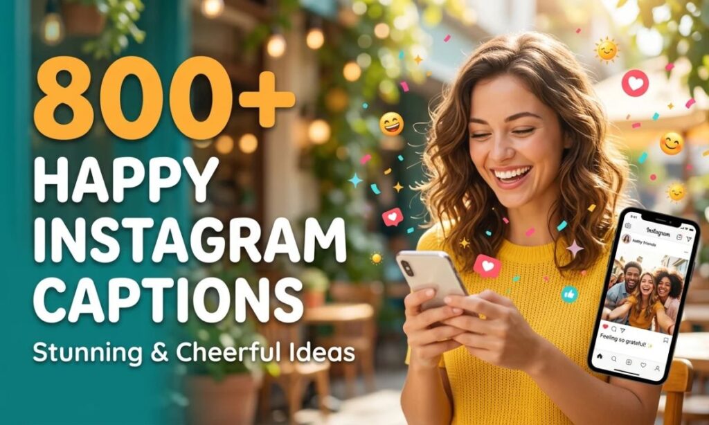 800+ Happy Instagram Captions_ Stunning & Cheerful Ideas