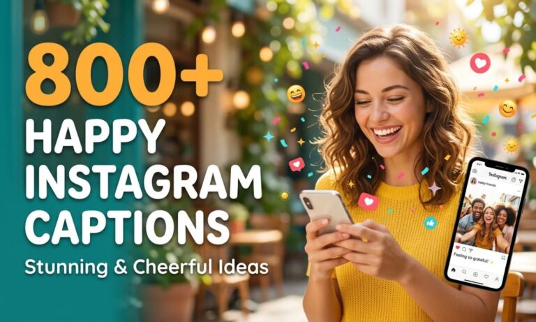 800+ Happy Instagram Captions_ Stunning & Cheerful Ideas