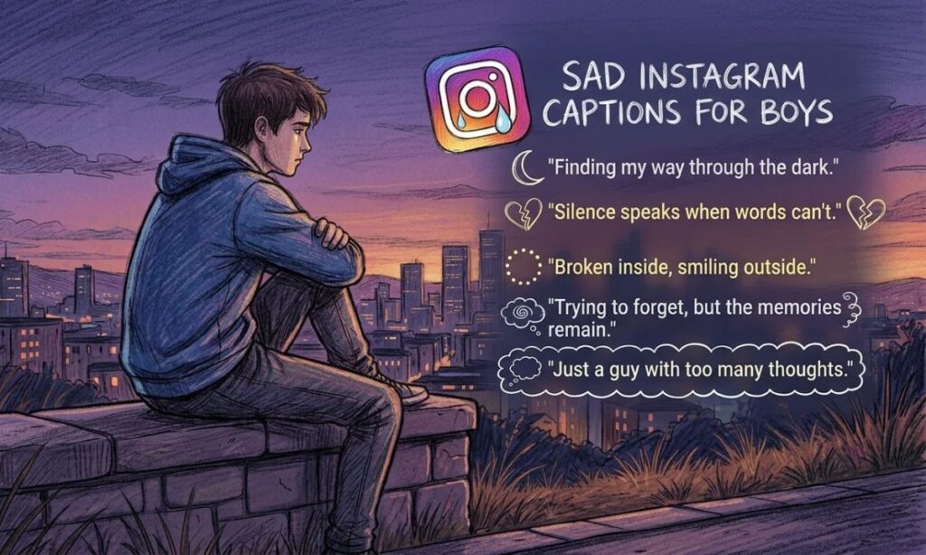 Best Sad Captions for Instagram for Boys