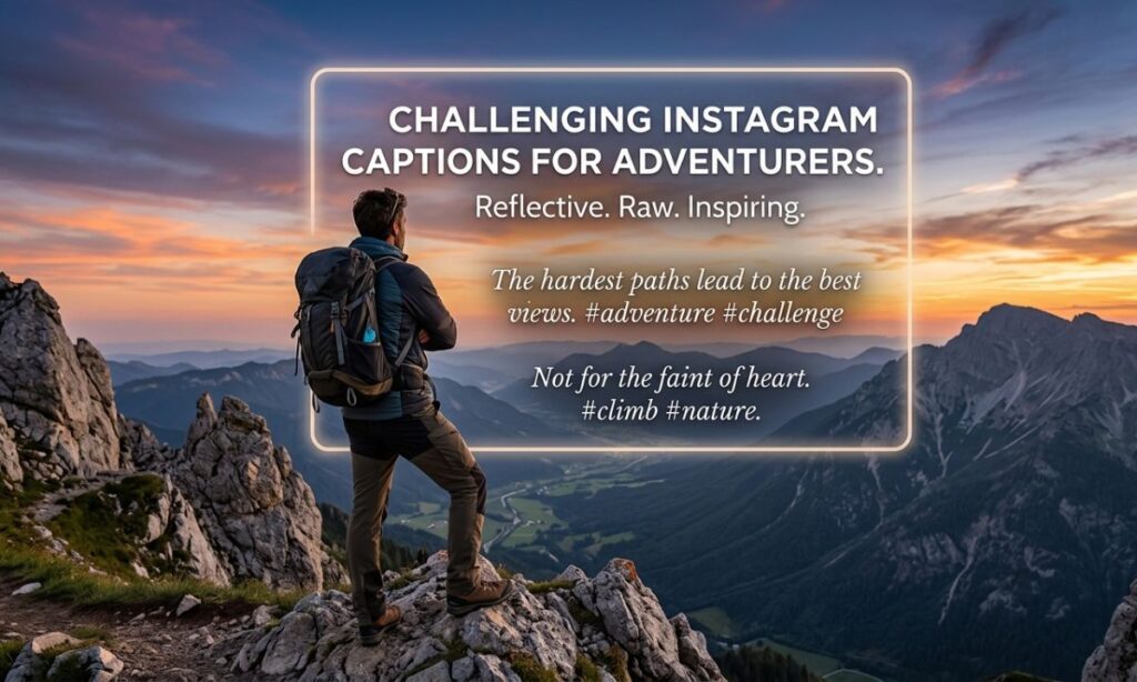 Challenging Hard Instagram Captions for Adventurers