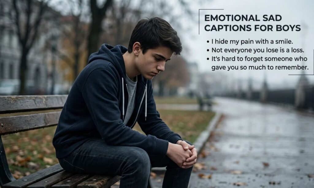 Emotional Sad Captions for Instagram for Boys