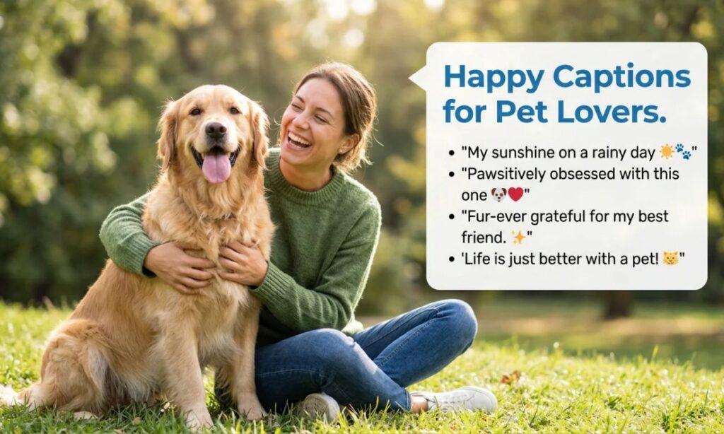 Happy Captions for Pet Lovers