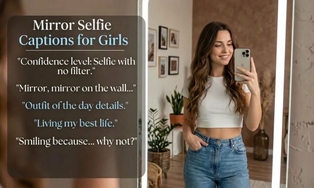 Mirror Selfie Captions for Girls 