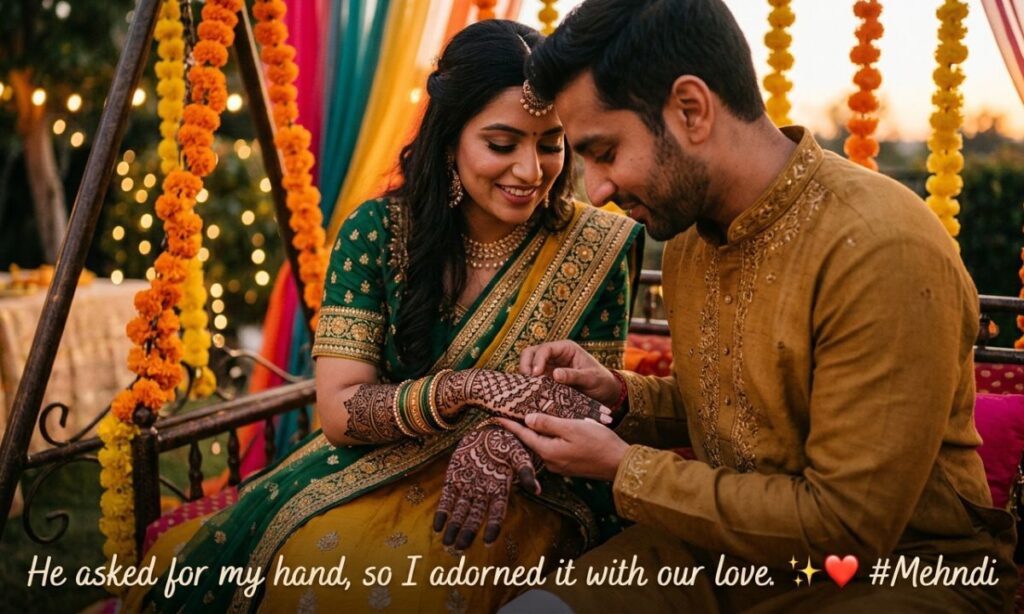 Romantic Mehndi Captions for Instagram