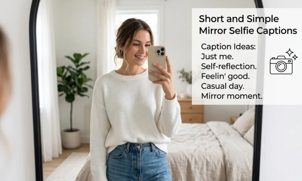 Short and Simple Mirror Selfie Captions